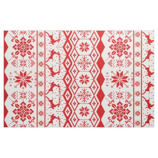 Red Christmas Strickpullover Stoff (Fat Quarter (45,7 x 55,9 cm))