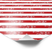 Red Christmas Stripes Fotodruck (Ecke)
