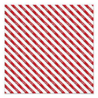 Red Christmas Stripes Fotodruck