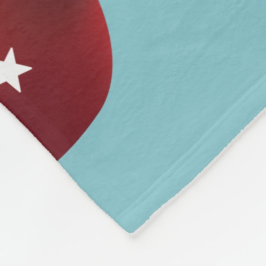 Red Christmas Strumpf auf Blau mit benutzerdefinie Fleecedecke (Ecke)