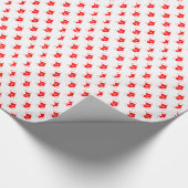 Red Christmas Strumpf Geschenkpapier (Ecke)