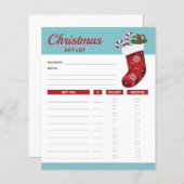 Red Christmas Strumpf - Weihnachtsgeschenkpläne (Vorne/Hinten)