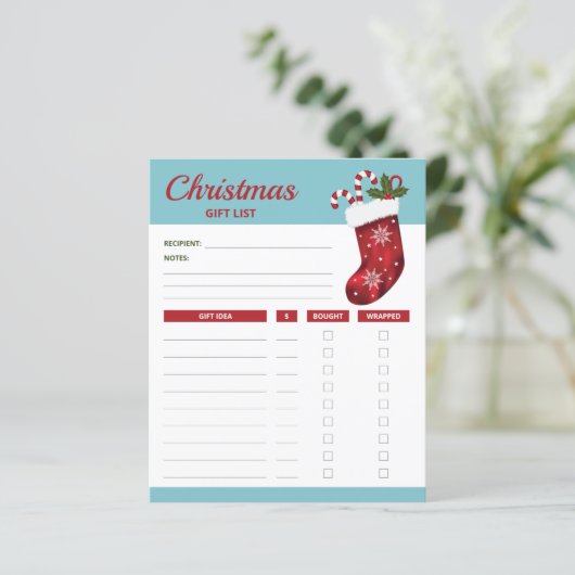 Red Christmas Strumpf - Weihnachtsgeschenkpläne (Stehend Vorderseite)