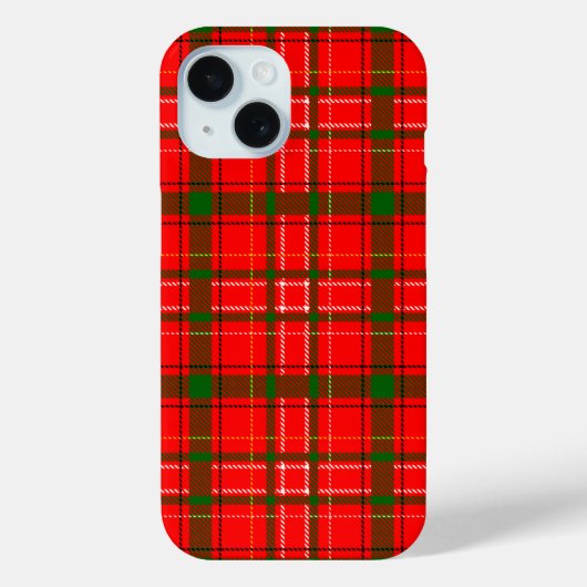 Red Christmas Tartan Kariertes Musterdesign Case-Mate iPhone Hülle (Rückseite)