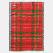 Red Christmas Tartan Kariertes Musterdesign Decke (Vorderseite Vertikal)