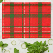 Red Christmas Tartan Kariertes Musterdesign Geschirrtuch (Gefaltet)
