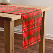 Red Christmas Tartan Kariertes Musterdesign Kurzer Tischläufer