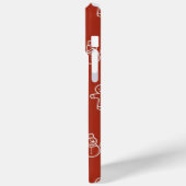 Red Christmas texture with festive elements Case-Mate iPhone Hülle (Rückseite / Links)