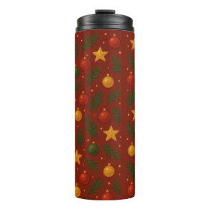 Red Christmas Thermal Tumbler - Feiertag Thermosbecher