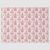 Red Christmas Toile Wrapping Paper Seidenpapier (Vorderseite)