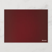 RED CHRISTMAS TREE BALLS confetti Postkarte (Rückseite)