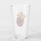 Red Christmas Tree Bauble Weihnachten Glas (Rückseite)