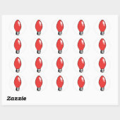 Red Christmas Tree Bulb Runder Aufkleber (Blatt)
