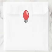 Red Christmas Tree Bulb Runder Aufkleber (Tasche)