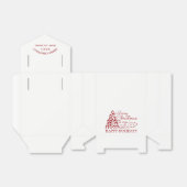 Red Christmas Tree, Christmas Favor Box Geschenkschachtel (Ungefaltet)