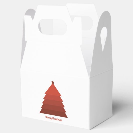 Red Christmas Tree Favor Box Geschenkschachtel (Geöffnet)