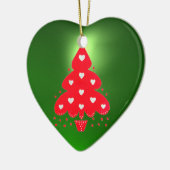 RED CHRISTMAS TREE FERIENPARTEI grün Keramik Ornament (Links)