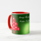 RED CHRISTMAS TREE FERIENPARTEI grün Tasse (Vorderseite Links)