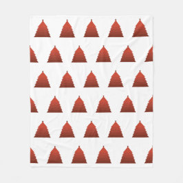 Red Christmas Tree Fleece Blanket