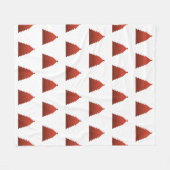 Red Christmas Tree Fleece Blanket (Vorderseite (Horizontal))