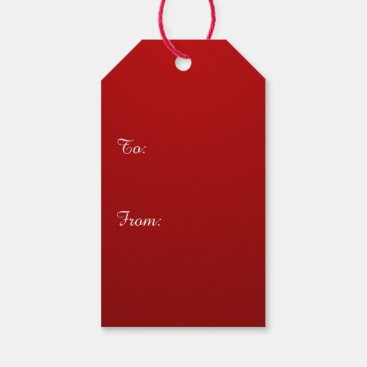 Red Christmas Tree Geschenkanhänger (Rückseite)