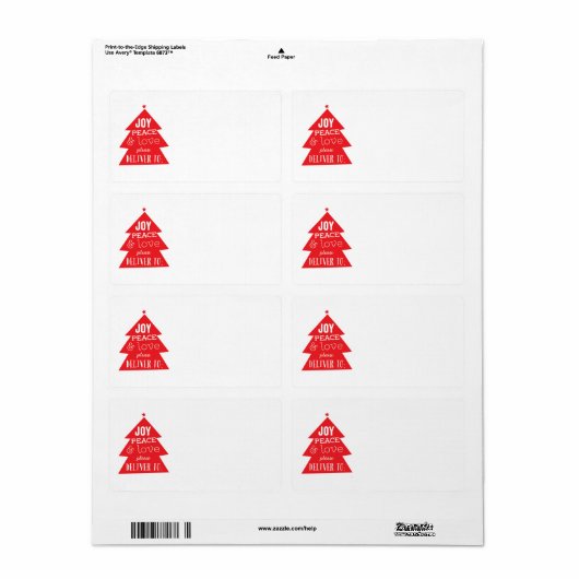 Red Christmas Tree Holiday Package Mailing (Vorne)