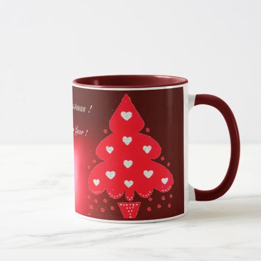 RED CHRISTMAS TREE HOLIDAY PARTEI Rot Tasse (Rechts)