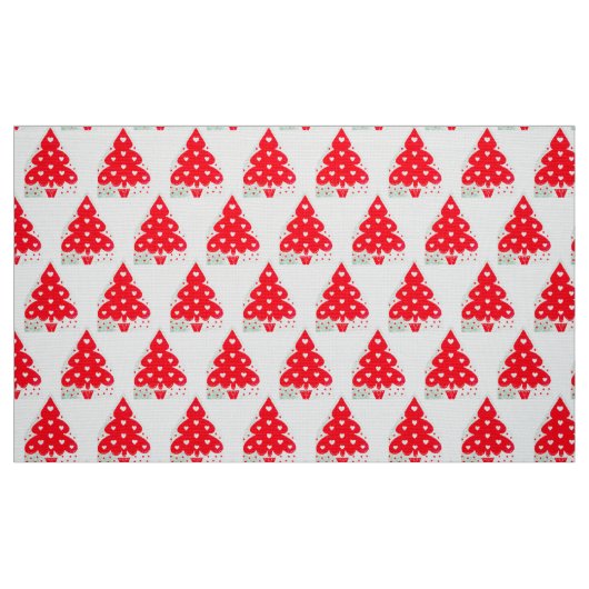 RED CHRISTMAS TREE HOLIDAY PARTY STOFF (Fat Quarter (45,7 x 55,9 cm))