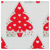 RED CHRISTMAS TREE HOLIDAY PARTY STOFF (Nahaufnahme)