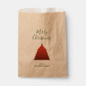 Red Christmas Tree Kraft Geschenktütchen (Vorderseite)