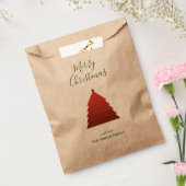 Red Christmas Tree Kraft Geschenktütchen (Versiegelt)