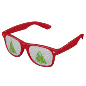 Red Christmas Tree Lens Sonnenbrille/ Shades Partybrille (Schrägansicht)