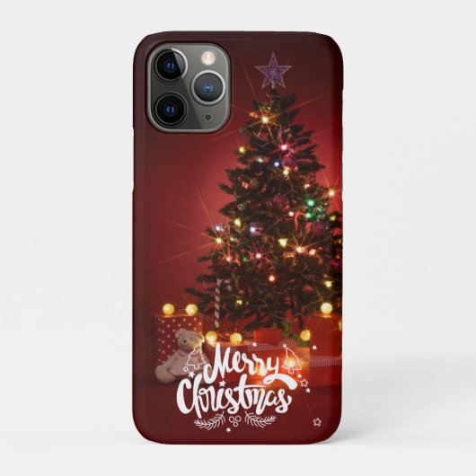 Red Christmas Tree mit Geschenken Frohe Weihnachte Case-Mate iPhone Hülle (Rückseite)