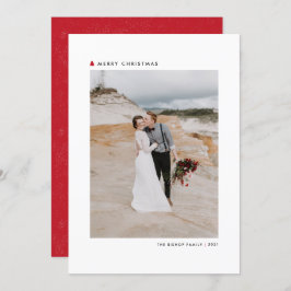 Red Christmas Tree Modernes fröhliches Weihnachtsf Feiertagskarte