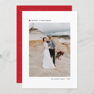 Red Christmas Tree Modernes fröhliches Weihnachtsf Feiertagskarte