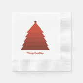 Red Christmas Tree Napkin Serviette (Vorderseite)