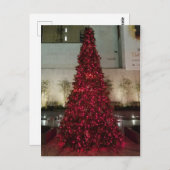 Red Christmas Tree - New York City Postkarte (Vorne/Hinten)