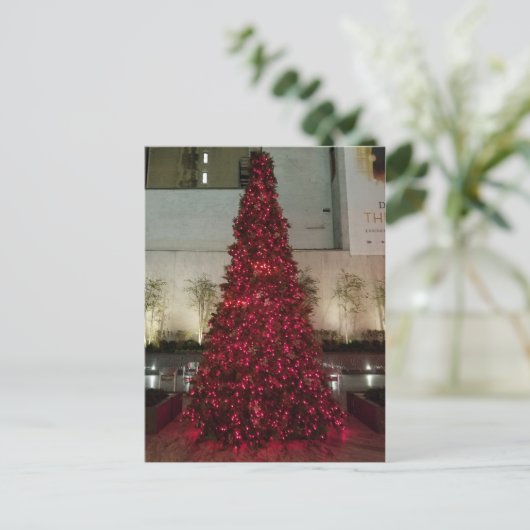 Red Christmas Tree - NYC Postkarte (Stehend Vorderseite)