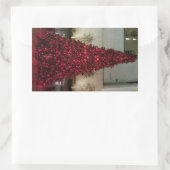 Red Christmas Tree - NYC Rechteckiger Aufkleber (Tasche)