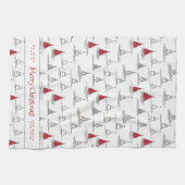 Red Christmas Tree Pattern#5 ID1009 Geschirrtuch (Horizontal)