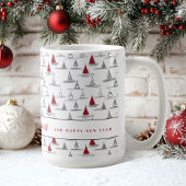 Red Christmas Tree Pattern#5 ID1009 Kaffeetasse