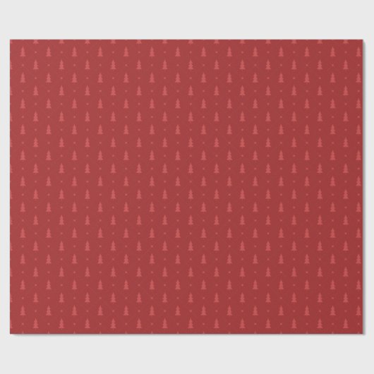 Red Christmas Tree Pattern Geschenkpapier (Flach)