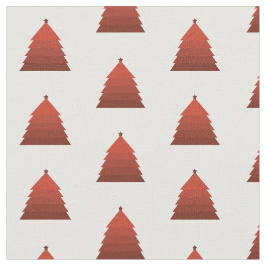 Red Christmas Tree Pattern Stoff (Nahaufnahme)