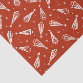 Red Christmas Tree Pattern Urlaub Seidenpapier (Ausschnitt)