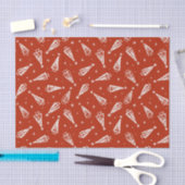 Red Christmas Tree Pattern Urlaub Seidenpapier (Handwerk)