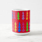 Red Christmas Tree Pop Art Kaffeetasse (Mittel)