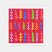 Red Christmas Tree Pop Art Serviette (Vorderseite)