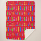Red Christmas Tree Pop Art Sherpadecke (Vorderseite)
