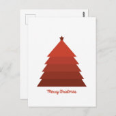 Red Christmas Tree Postcard Postkarte (Vorne/Hinten)