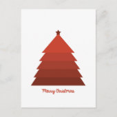 Red Christmas Tree Postcard Postkarte (Vorderseite)